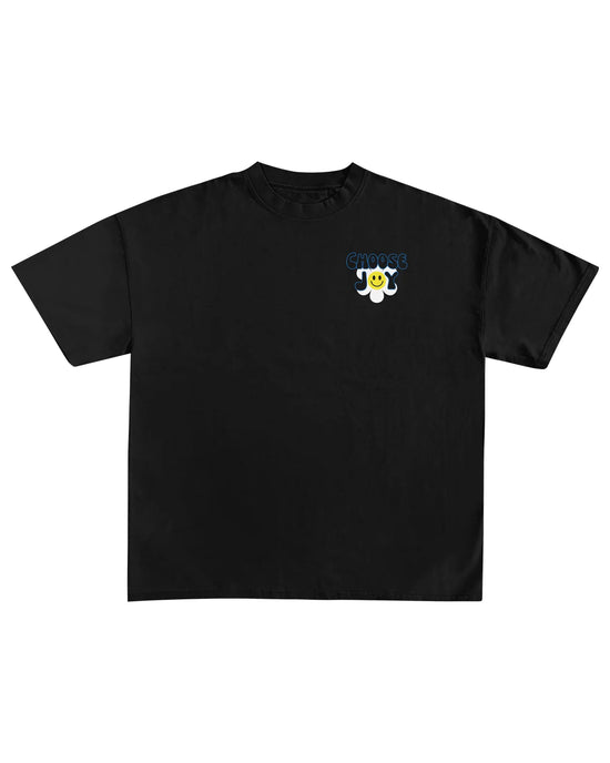 Black Choose Joy Oversized Unisex T-Shirt