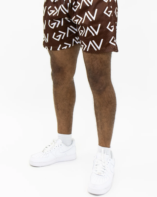 Brown God Is Greater Than The Highs And Lows Christian Shorts