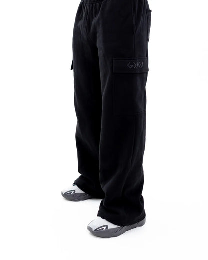 Side Angle Of Black God Is Greater Than The Highs &amp; Lows Christian Sweat Pants