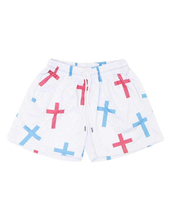 Pink & Light Blue Spectrum Christian Shorts
