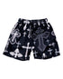 Black Covered In Crosses Unisex Shorts - Walk In Faith Clothing