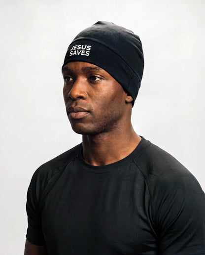 Black Jesus Saves Skull Cap - Walk In Faith Clothing