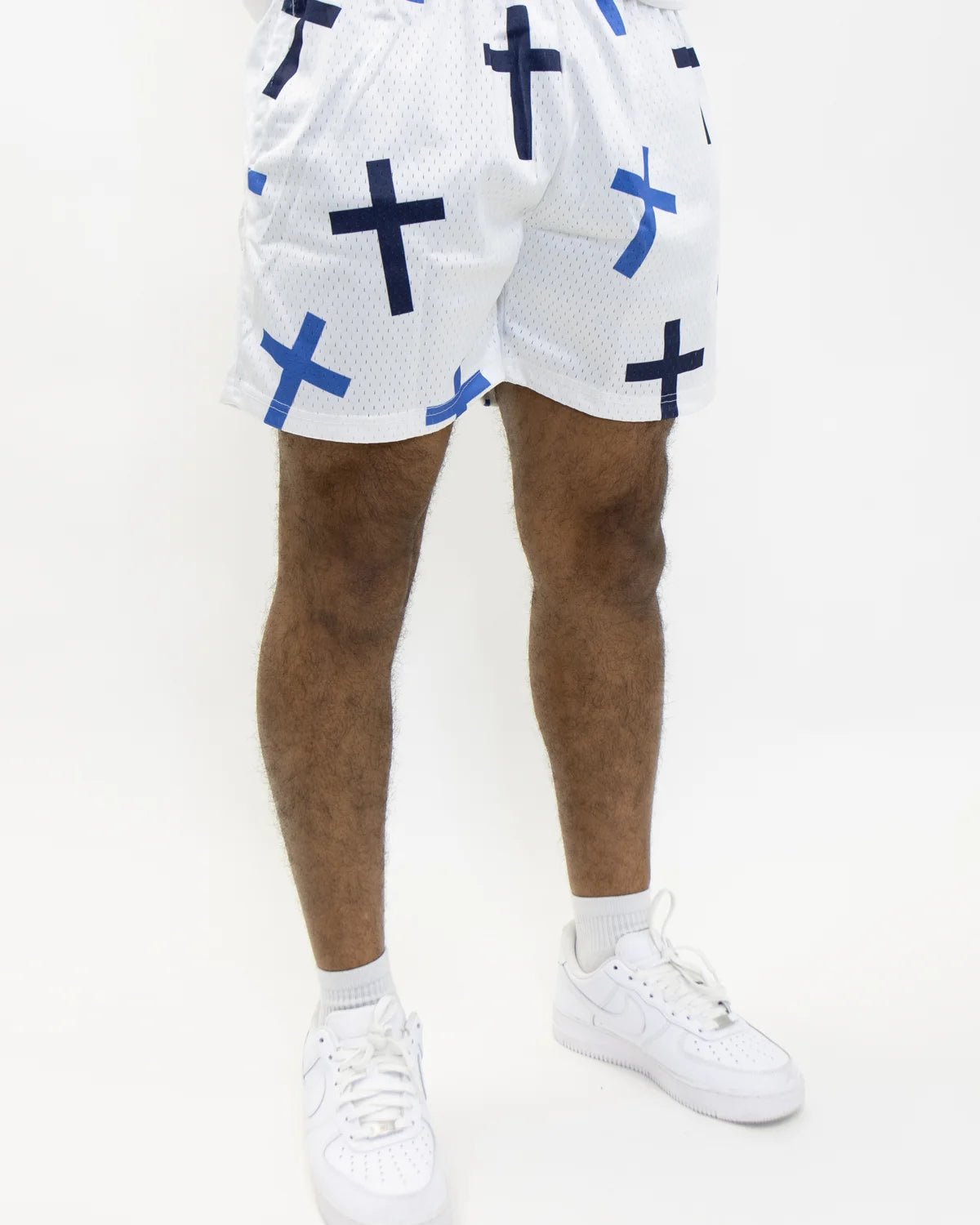 Blue &amp; Navy Spectrum Unisex Shorts - Walk In Faith Clothing