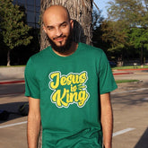 Green Jesus Is King Unisex T-Shirt - Walk In Faith Clothing