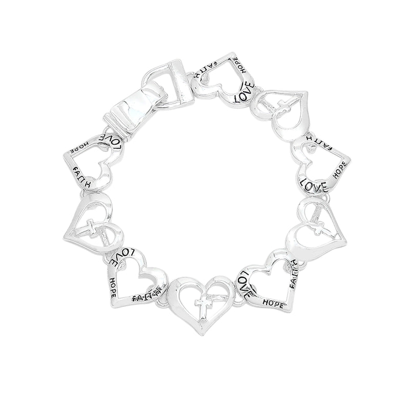 Heart Faith Bracelet - Walk In Faith Clothing