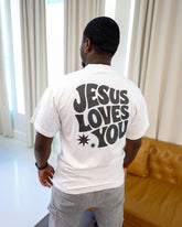 Jesus Loves You Oversized Unisex T-Shirt - Walk In Faith Clothing