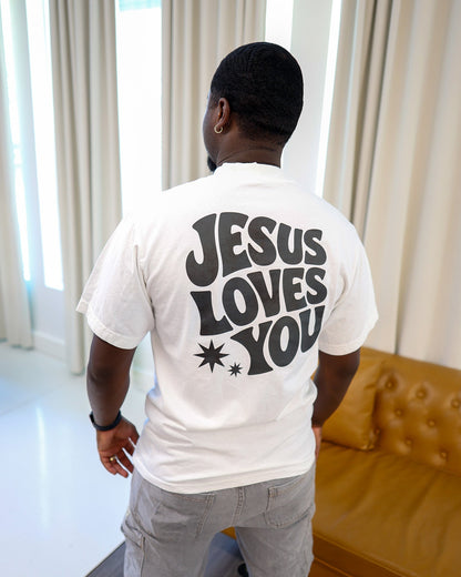 Jesus Loves You Oversized Unisex T-Shirt - Walk In Faith Clothing