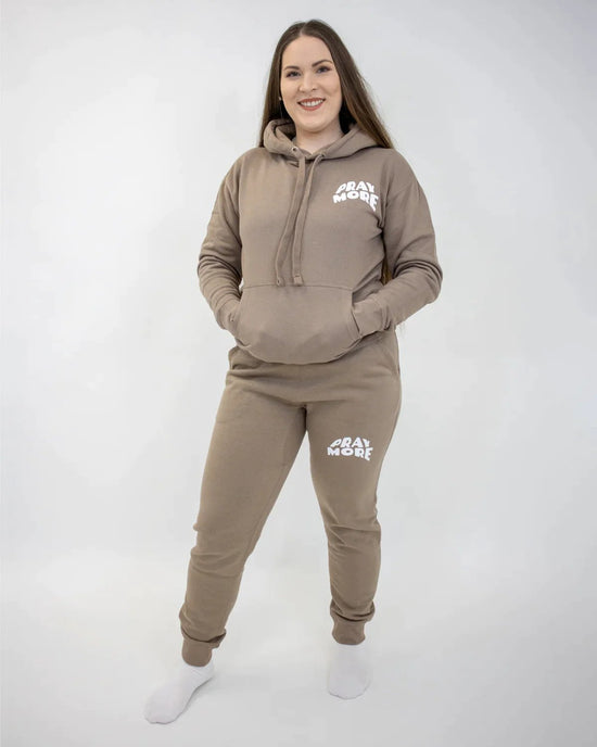 Latte Pray More SweatSuit Bundle - Walk In Faith Clothing