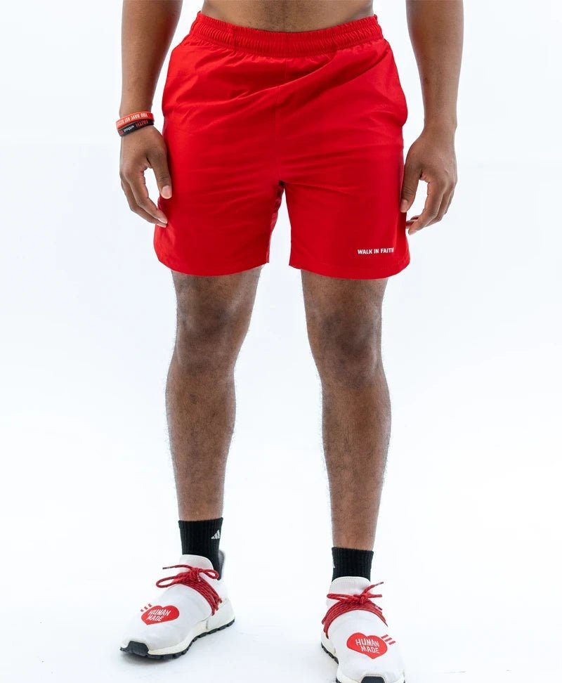 Red Corinthians Unisex Shorts - Walk In Faith Clothing