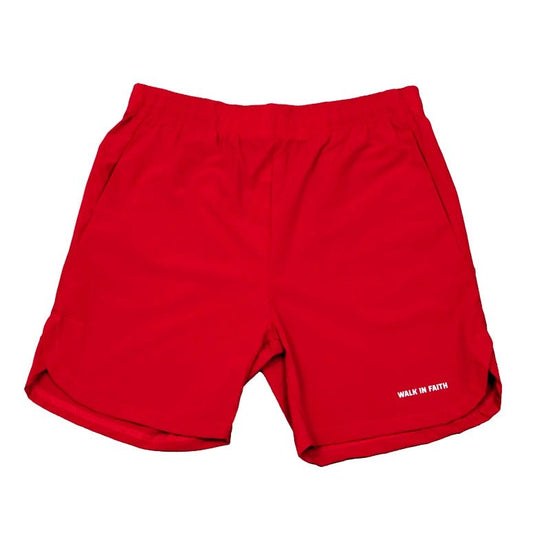 Red Corinthians Unisex Shorts - Walk In Faith Clothing