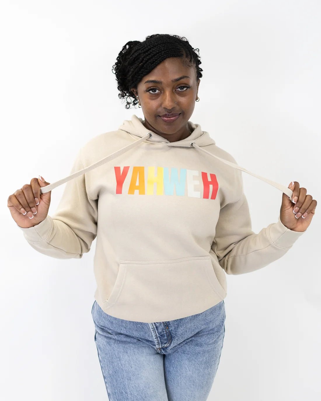 Tan Yahweh Unisex Hoodie - Walk In Faith Clothing