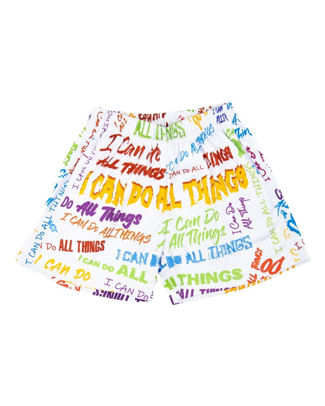 White I Can Do All Things Unisex Shorts - Walk In Faith Clothing