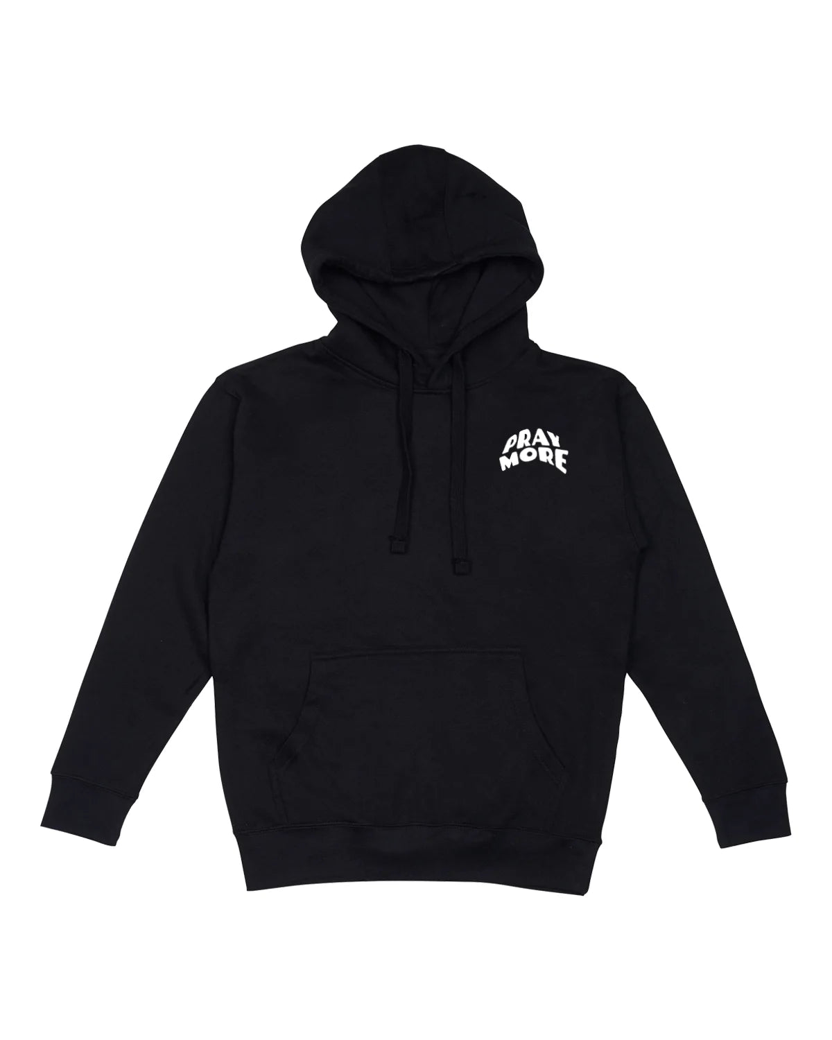 Black Pray More Worry Less Unisex Hoodie - Walk In Faith Clothing