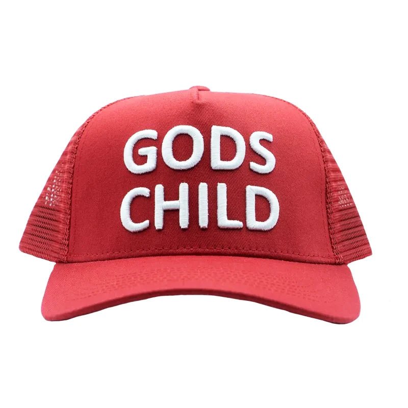 Red Gods Child Trucker Hat - Walk In Faith Clothing