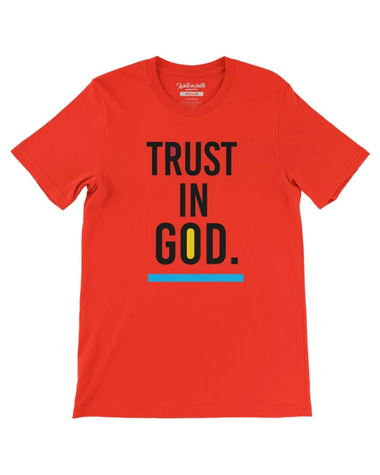 Red Trust In God Unisex T-Shirt - Walk In Faith Clothing