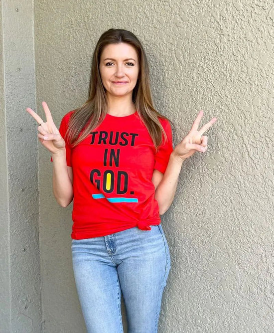 Red Trust In God Unisex T-Shirt - Walk In Faith Clothing